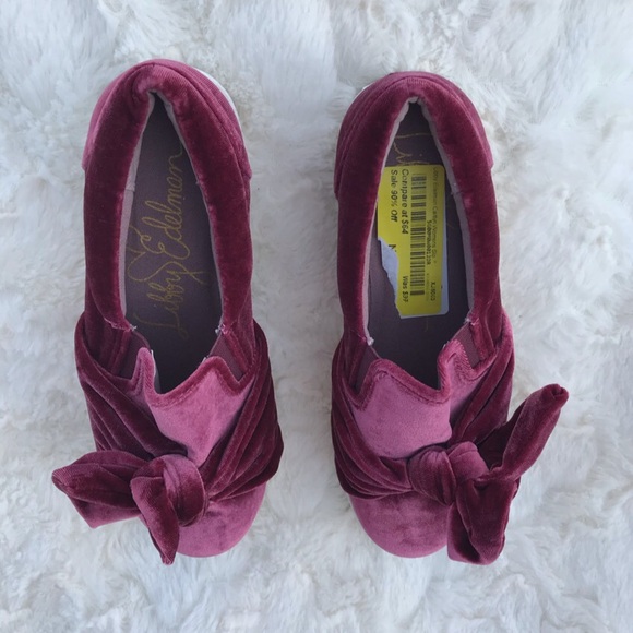 Libby Edelman Caitlyn Velvet Platform Sneakers - Picture 3 of 6